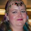 Shaman crown made of chain, crystals, beads, vintage butterfly focal piece, preserved guinea fowl foot